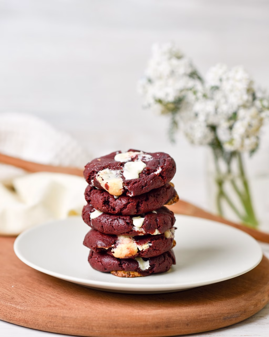 Stack of Red Velvet cookies